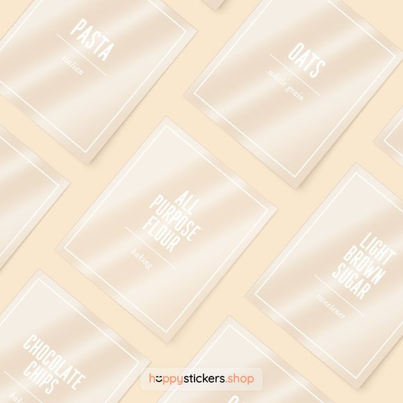 36 Labels • Brandbe Minimalist Pantry for Kitchen Storage • Organization Labels - Picture 15 of 17